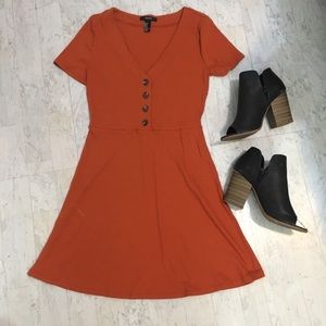 Burnt orange dress for fall